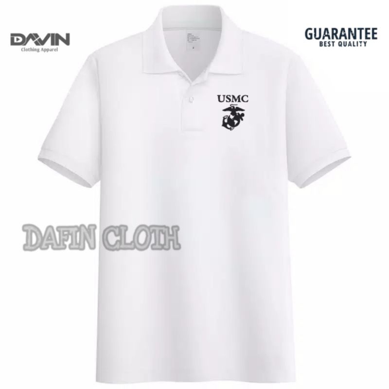 Kaos Kerah Pria Polo shirt Usmc Marinir