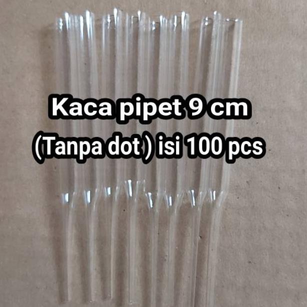 Baru Pipet tetes kaca 9cm 