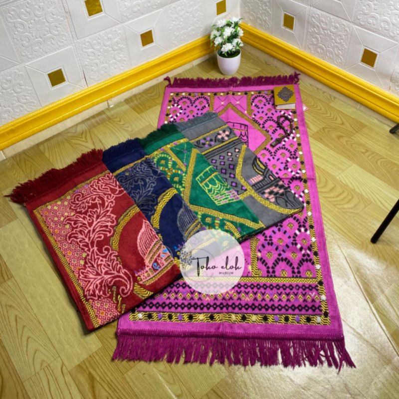 sajadah turky Medium/sajadah traveling/sajadah original Turki/sajadah bulu tebal/sajadah sovenir haj