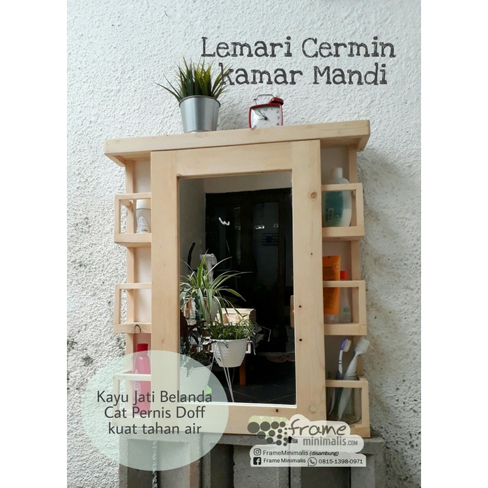 [Sabun] Lemari Cermin Kamar Mandi Tempat Menyimpan Sabun Odol Dsb [Wadah]