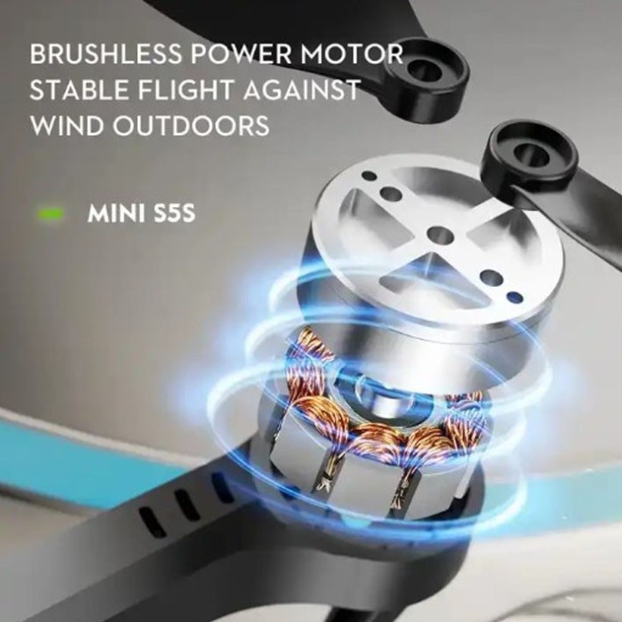 Drone S5S 4K Drone Mini Kamera Ganda Brushless Optical Flow