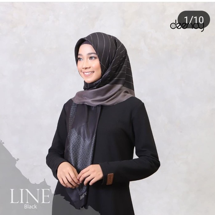 [Original] Jilbab Voal Ultrafine Line Black By Deenay Terbatas