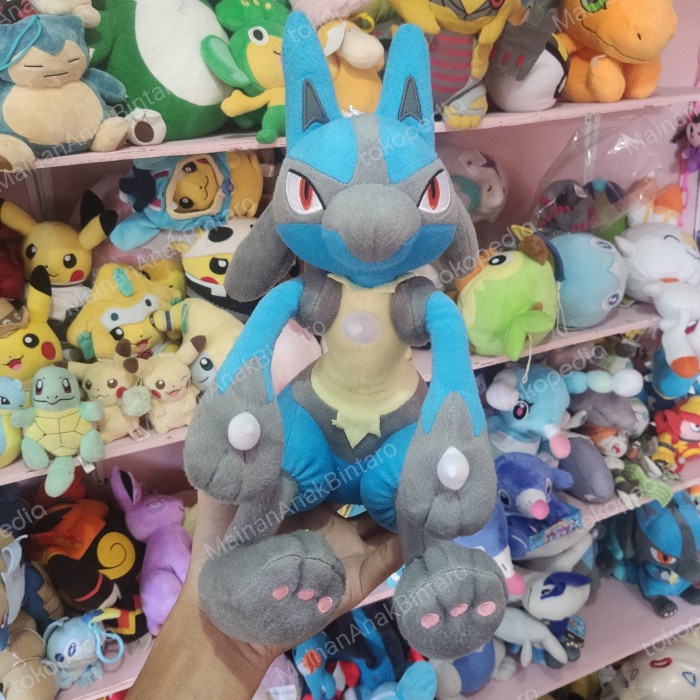 ✅New Ori Boneka Pokemon Lucario Sitting Original Banpresto Bisa Sameday