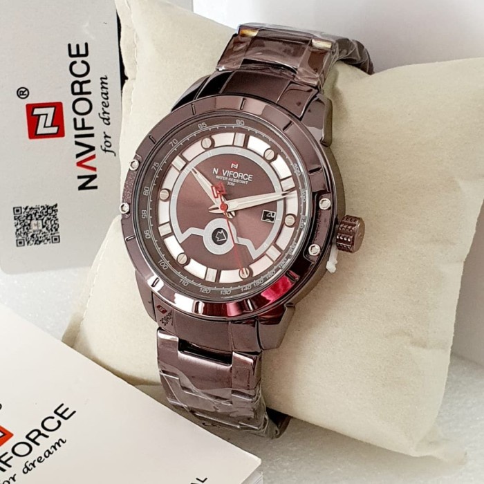 ✅Ori Jam Tangan Pria Naviforce Nf9166 Original Brown Berkualitas