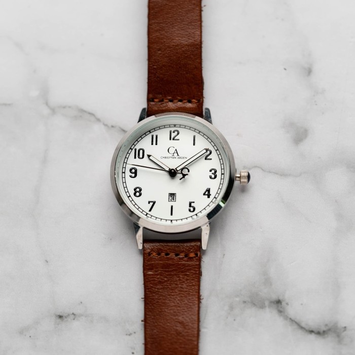 ✅Ori Jam Tangan Wanita Christyan Arden Belen Ca3106-White-Brown Strap Limited