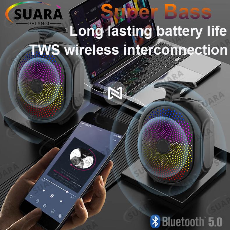 Termurah Speaker Bluetooth bass besar Portable Wireless Super bass  TWS 1200mAh HiFi Cocok untuk men
