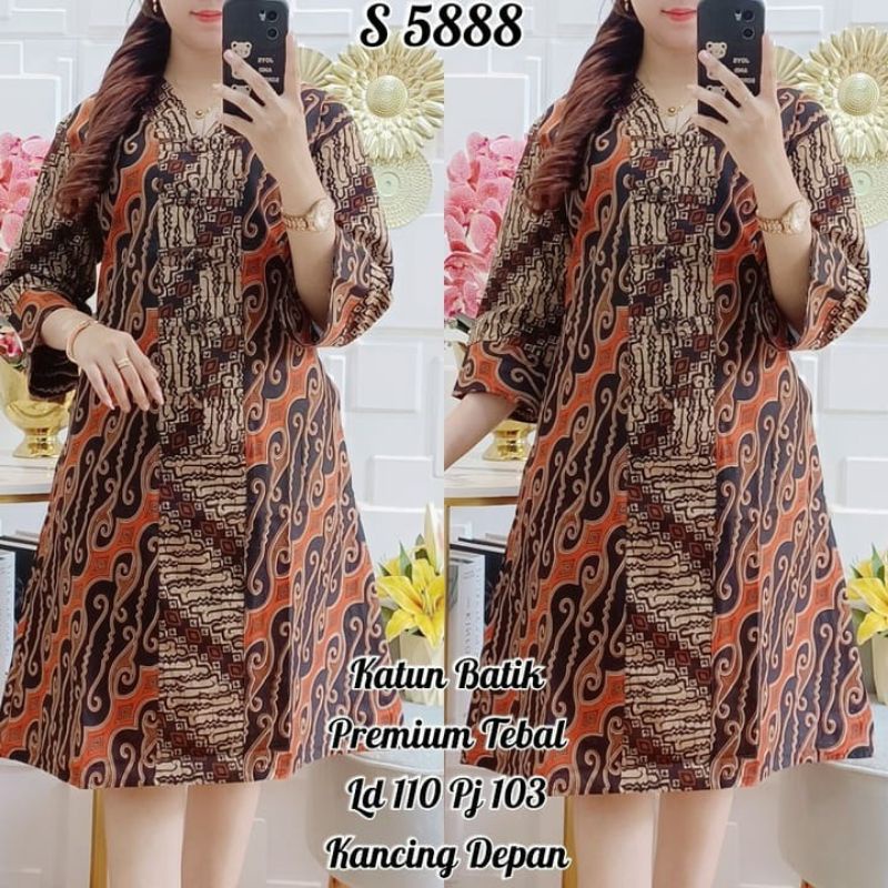 6222 #Dress Katun Batik/5888 #Dress Katun Batik/RESTOK S 6070 #Dress Katun/6141 #Dress Batik Premium