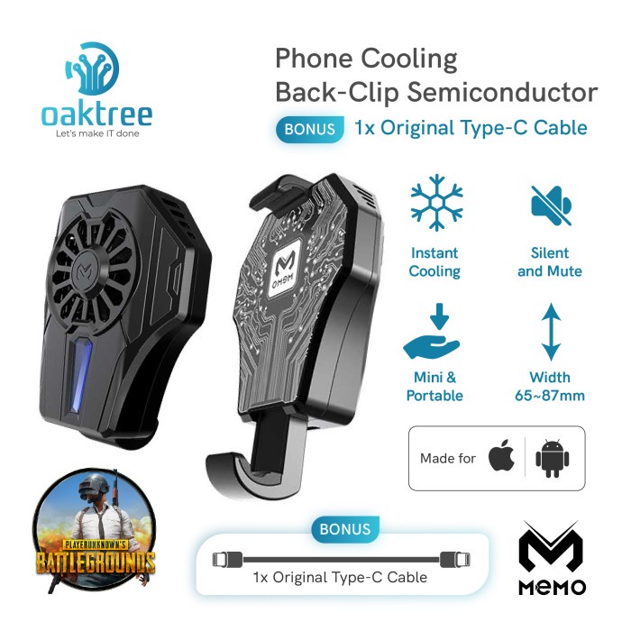 MEMO DL01 FAN COOLER RADIATOR PENDINGIN HP COOLING FAN GAMING