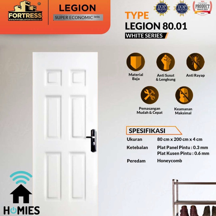 PINTU KAMAR/PINTU RUMAH/ PINTU BAJA FORTRESS 80X200 LEGION