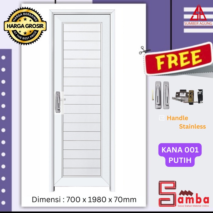 PINTU UPVC EDEN JOICE 70 X 198 TYPE KANA PINTU KAMAR MANDI