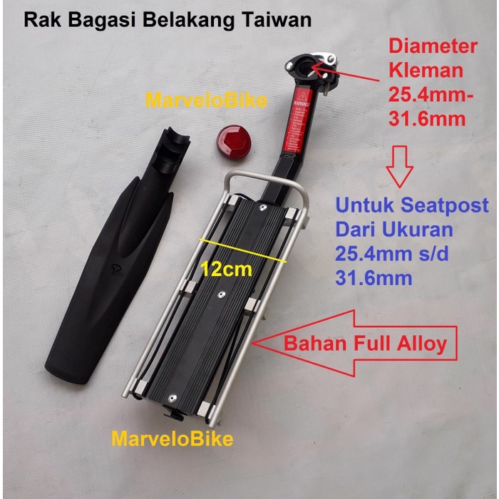 [Baru] Pannier Sepeda Rak Bagasi Sepeda Lipat Mtb Federal Belakang Taiwan Terbatas