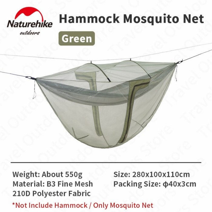 [New Ori] Hammock Mosquito Net Naturehike Nh21Dc00A Terbaru