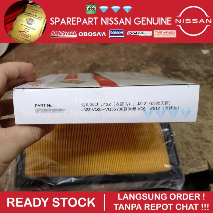 Cod - Air Filter Udara Nissan Xtrail Lama T30 Serena C24 100% Original Kode 093