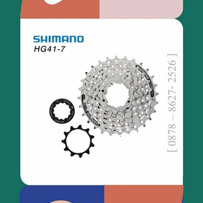[New Ori] Jari - Jari Sprocket Shimano 100 Original Cs Hg-41 7Speed 11-28T Bisa Gojek