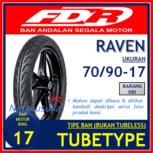 BAN LUAR FDR RAVEN TUBETYPE (TT) 70/90 - 17 ORIGINAL BEST QUALITY