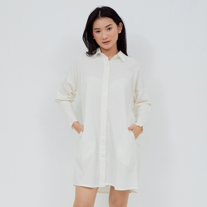 [Ori] Nona Medieval Dress White - Midi Dress Bisa Gojek