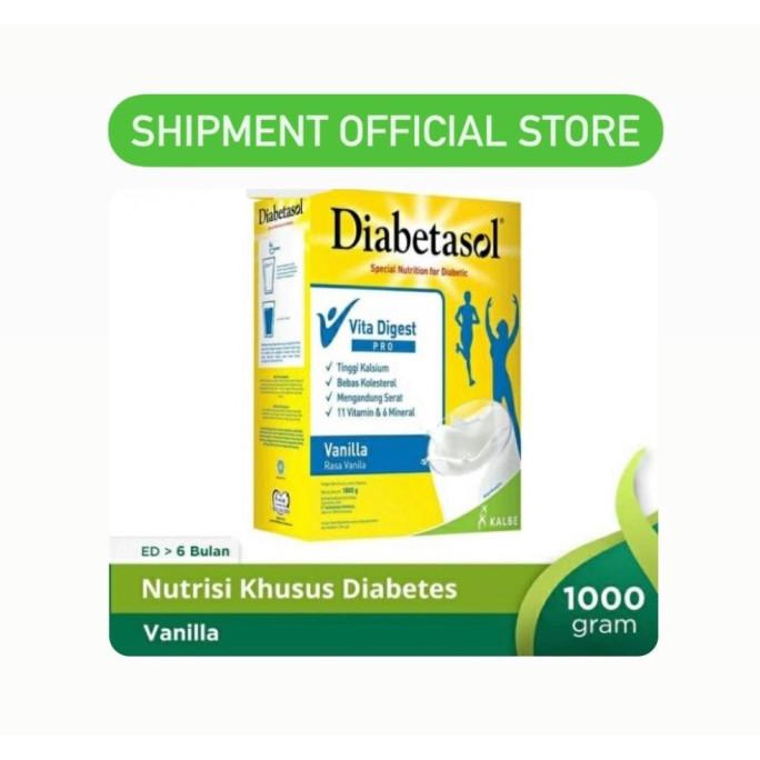 

Diabetasol Vanilla 2X500Gr Vanila 1000 Gram Susu 1Kilo