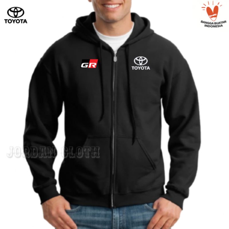 Hoodie Zipper Sweater Jaket Emblem Toyota GR Gazoo Racing