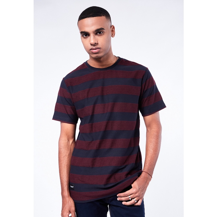 Tirajeans Stripes T-Shirt TTS202S21711F22 Maroon