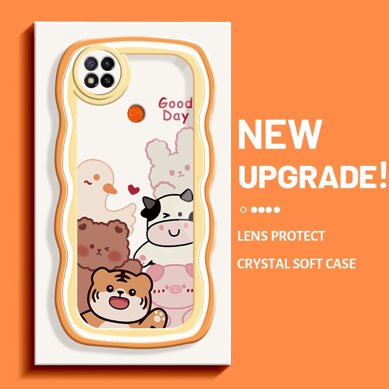Casing Ponsel untuk Xiaomi Redmi 9C NFC Redmi 8 9A 10C 8A 9T Case lucu kartun pola hewan warna-warni