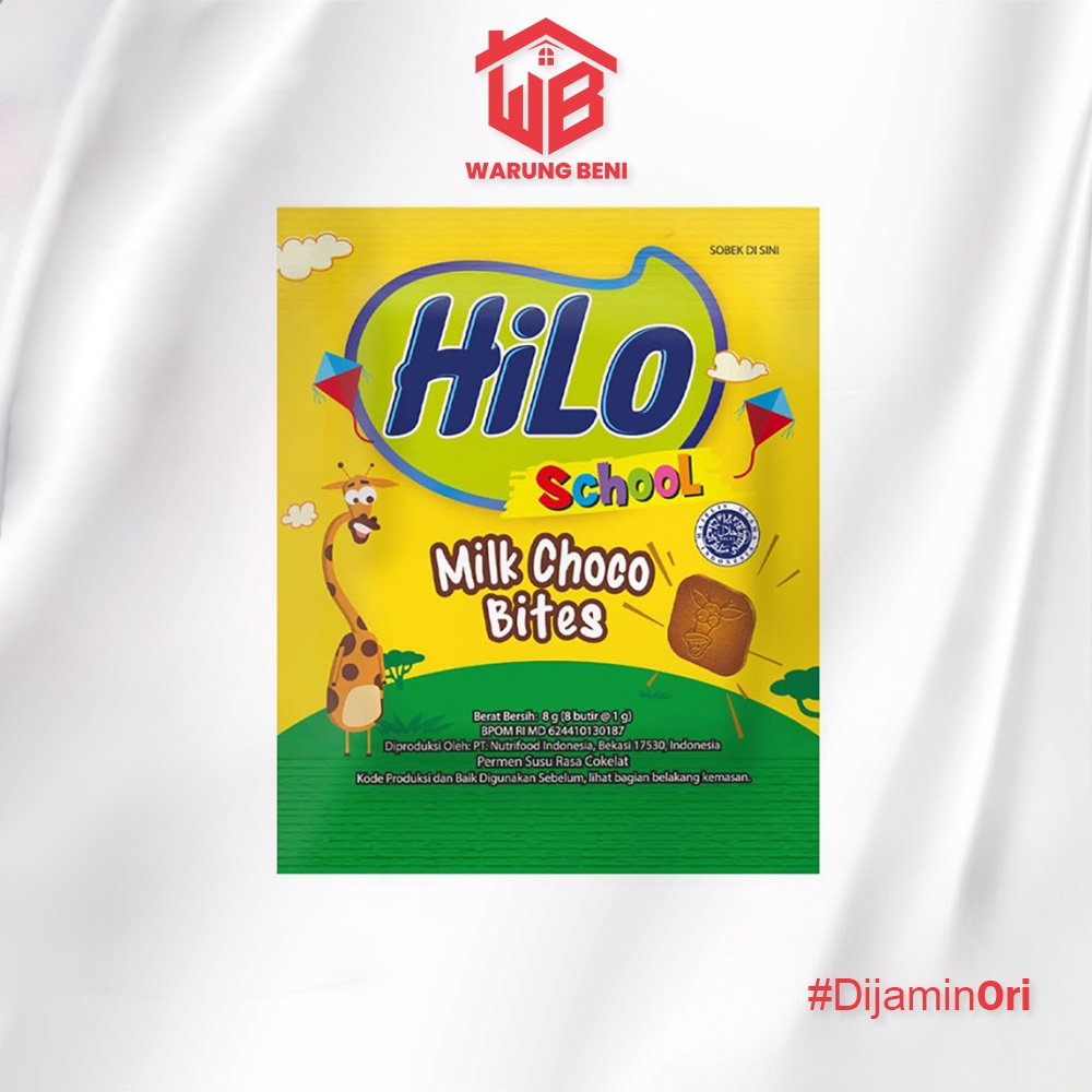 

HiLo School Snack Susu CokelatMilk Choco Bites (10 Sachet)