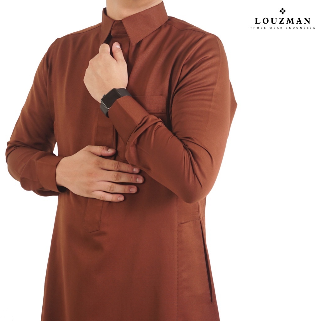 Louzman Thobe Kemeja / Tub / Gas / Jubah Slimfit Dewasa