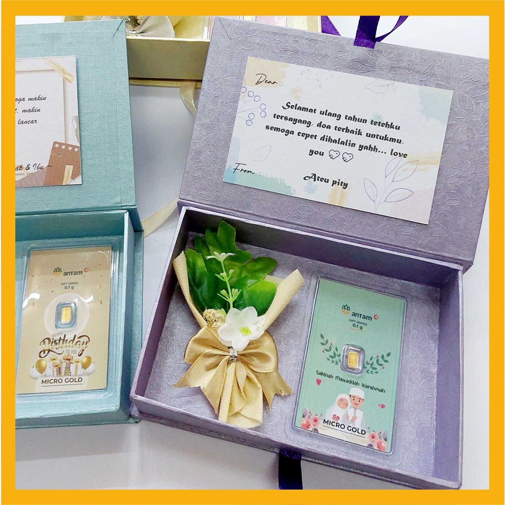 

Kotak Kado Hampers Untuk Logam Mulia Lm Antam Hart Beserta Kartu Ucapan