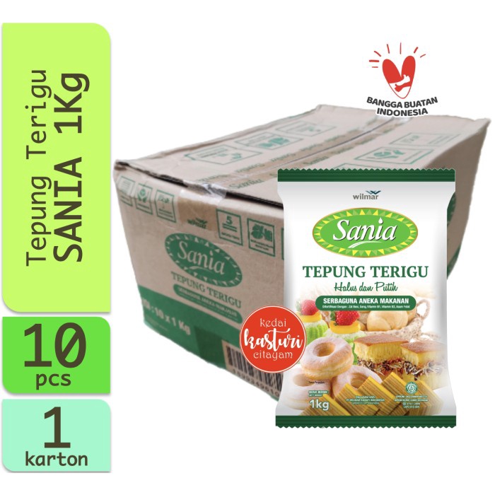 

Baru!! Tepung Terigu Sania 1kg1 Karton x 10 Pack]