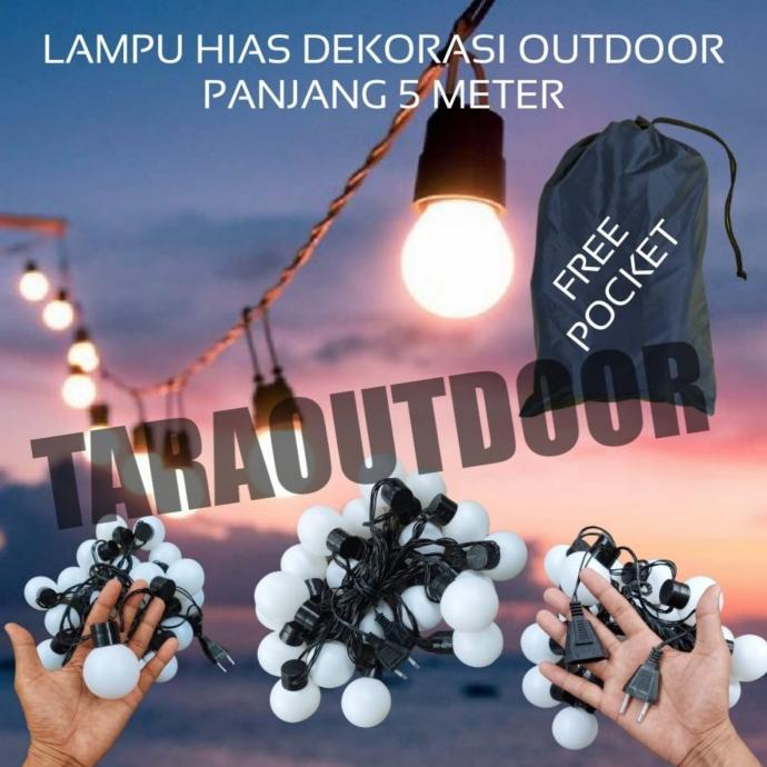 Lampu Hias Bohlam Gantung Dekorasi Tenda Glamping Cafe Outdoor