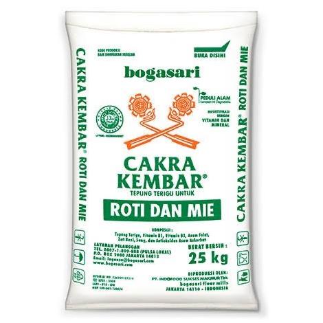 

Tepung Terigu Cakra Kembar 25kg 1bal Baru!!!