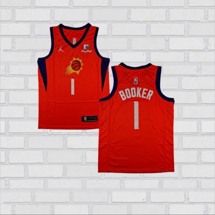 [New] Baju Jersey Basket Swingman Nba Devin Booker Phoenix Suns Orange Limited
