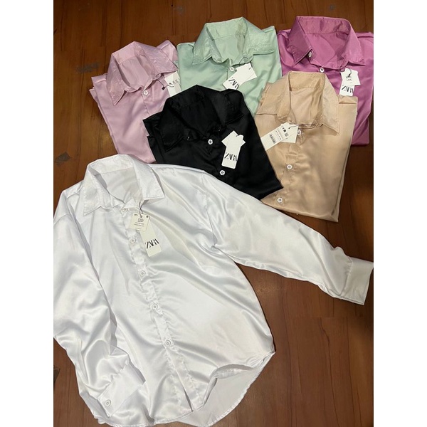 KEMEJA ZARA SATIN (kemeja saja)
