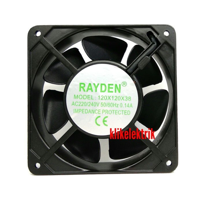 Kipas Komputer Cooling Fan Rayden Pendingin Panel Blower AC 220V 12CM