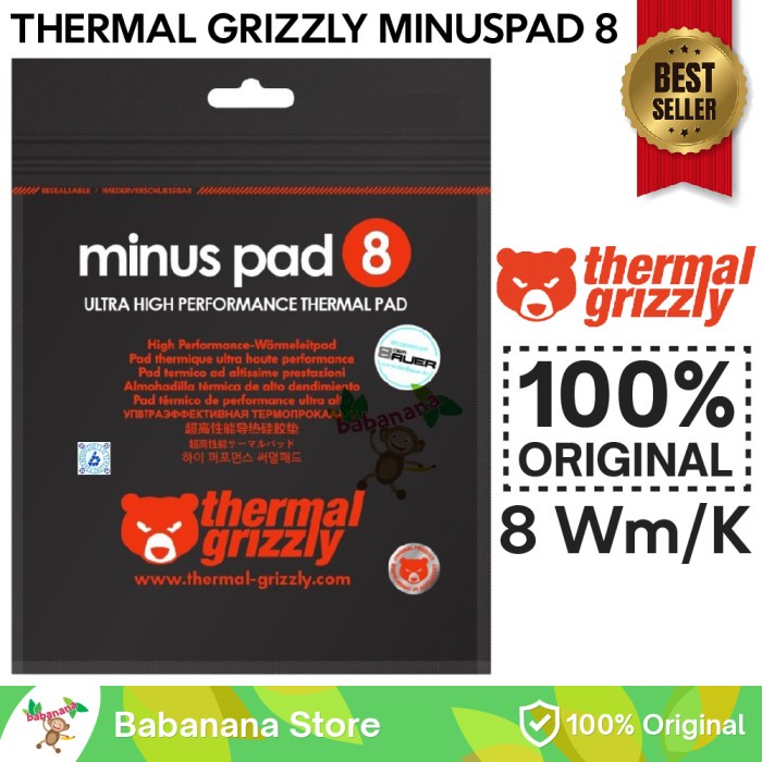 

Grizzly Minus Pad 8 Thermal Pad Original Minuspad8 Minuspad 8 Cooling Original 100% Dan Terpercaya