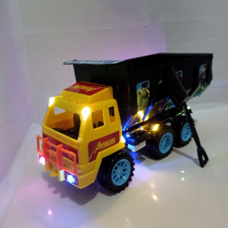 PROMO SPECIAL Mobilan mainan anak modifikasi truk oleng pasir plastik full lampu berkedip warna warn
