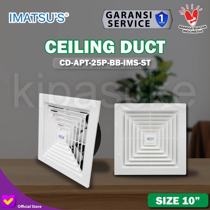 Jual Exhaust Fan 10"/ Hexos Plafon Ceiling Exhaust Kamar Mandi