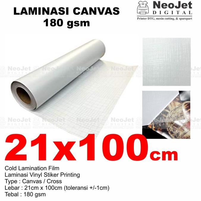 

Bahan Laminasi Dingin Canvas Lebar A4 21 Cm 1Meter/ 100 Cm Kanvas Kode 761
