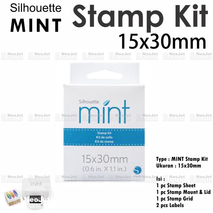 

Stamp Kit 15X30Mm Mesin Stempel Digital Silhouette Mint Stamp Custom Kode 1148