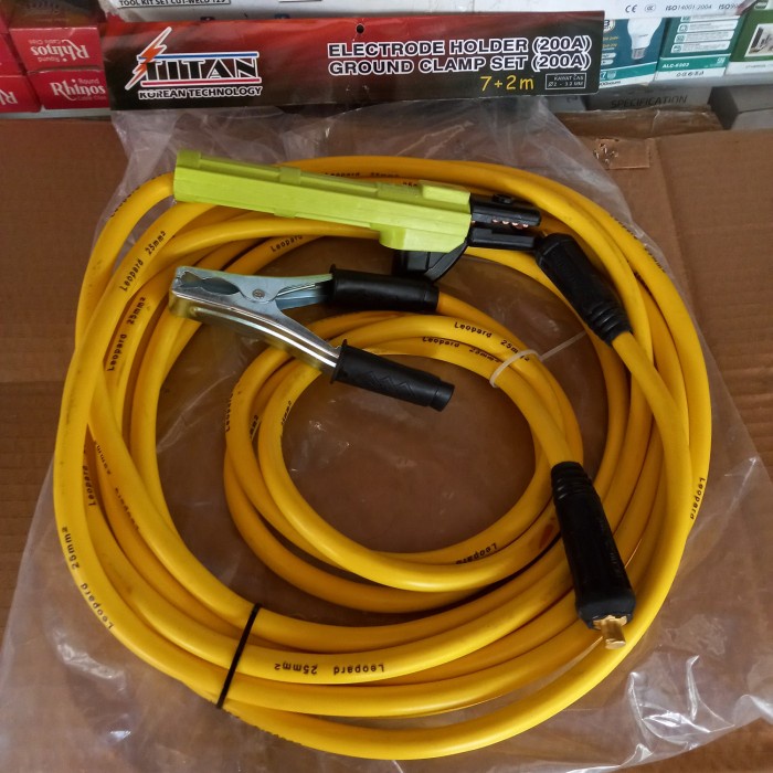 ✅Original Paket Set Tang Las  Tang Masa  Kabel 7Mtr  2Meter Stang Las Listrik Bisa Sameday