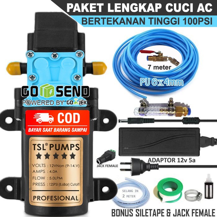✅Original Paket Pompa Cuci Ac Konektor Slip Lock 6Mm Nozzle Apolo Bengkok Diskon
