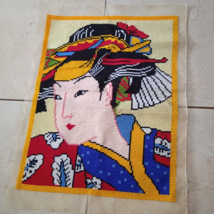 ✅Original Lukisan Rajut Kristik Oshin Bisa Sameday