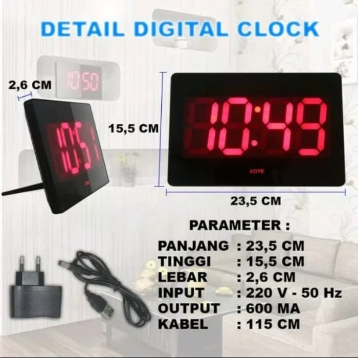 ✅Ready Jam Led Jam Digital Jam Masjid Dinding Masjid 3316 Diskon