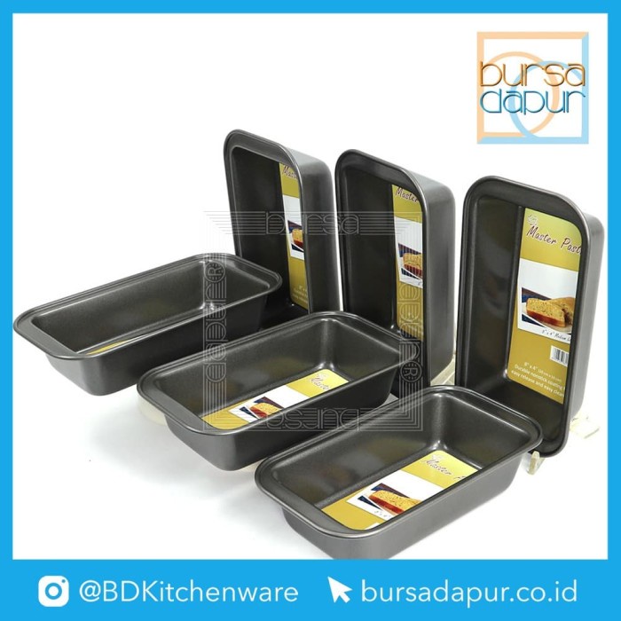 

✅Termurah Loyang Kue Anti Lengket / Master Pastry Loaf Pan M 8X4 - 6Pc Bisa Sameday