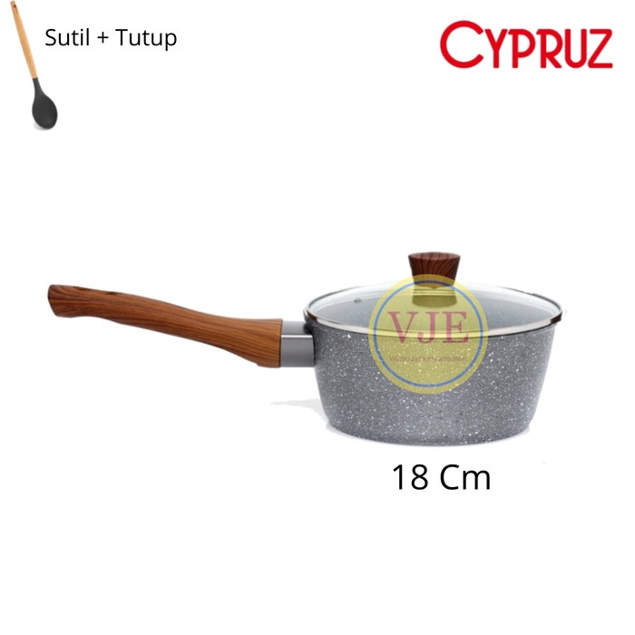 ✨Baru Cypruz Sauce Pan Marble 18Cm  Tutup  Sutil Berkualitas