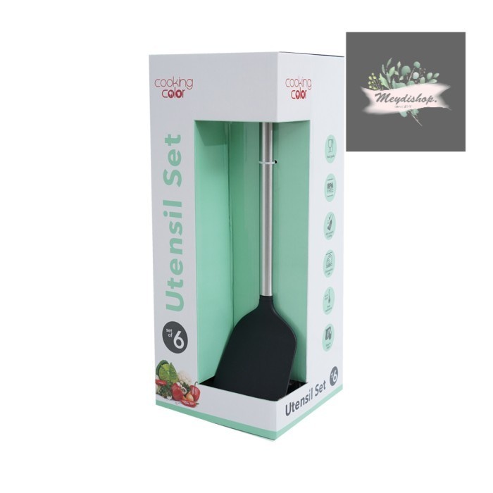 ✨Baru Informa - Set Alat Masak - Lavern Utensil Set Of 6 Black Diskon