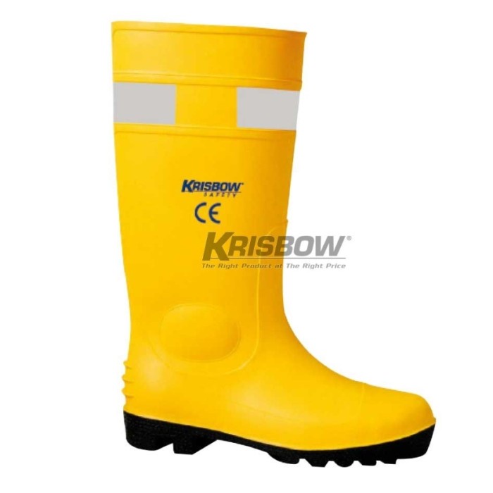 ✨COD Safety Boot Pvc Yellow Krisbow / Sepatu Boot Safety Proyek Krisbow Bisa Gojek