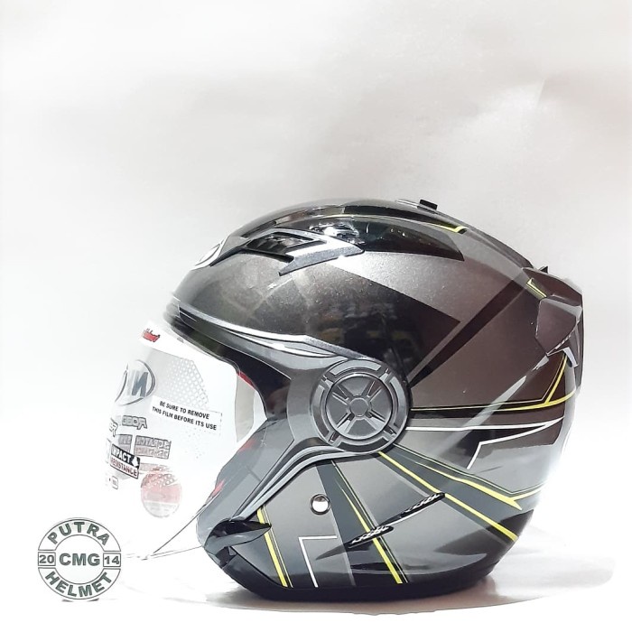 ✨New Helm Nhk Gladiator Hawk Black Yellow Terbaru