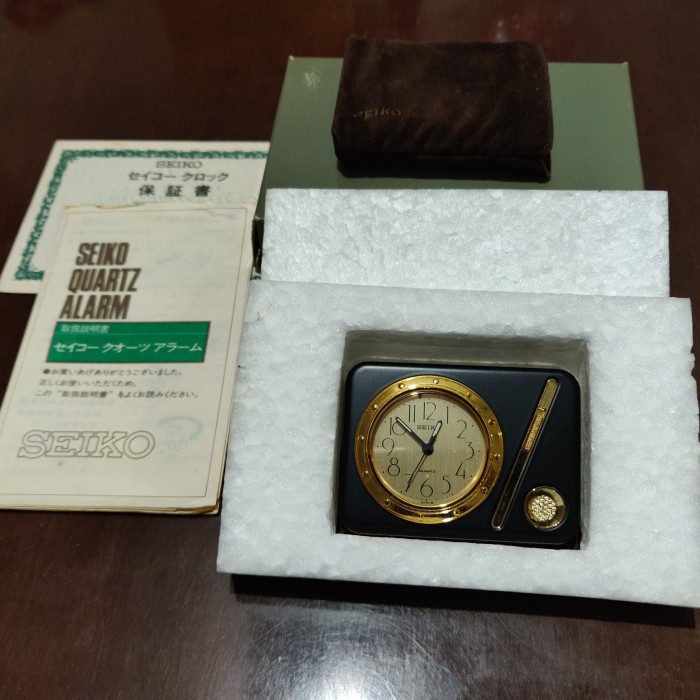 ✅Ready Jam Meja Quartz Alarm Seiko Original Japan Jadul Langka Bisa Gojek