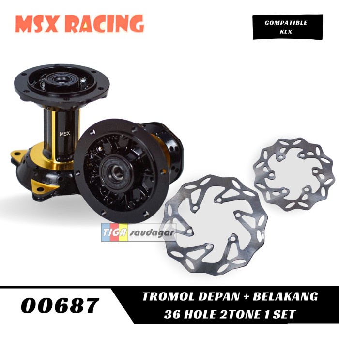 ✨New Ori Tromol Set Klx Depan Belakang Twotone 36 Lobang Bonus Piringan Kmpt Terbaru