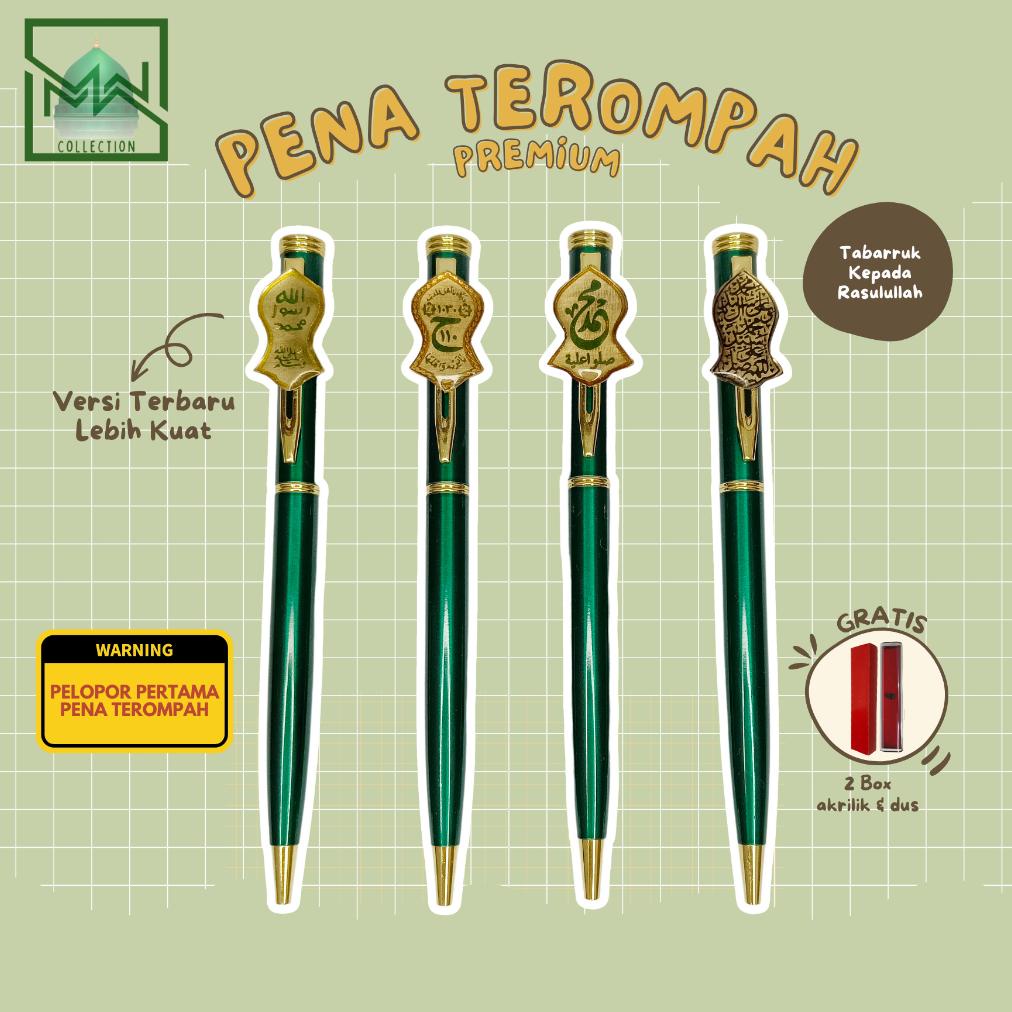 

MURAH PENA HIJAU TEROMPAH PREMIUM Tabarruk Kepada Nabi pulpen terompah COD